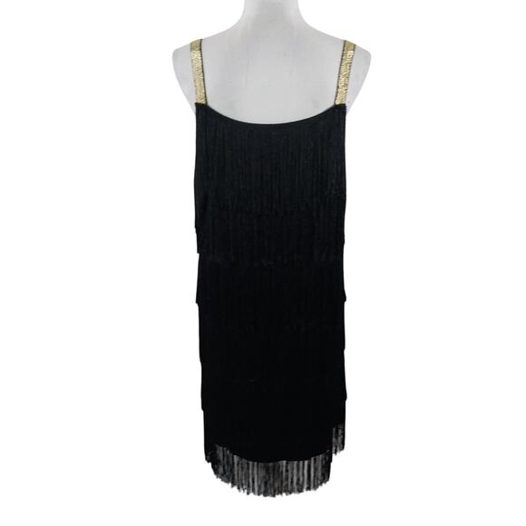 NWOT! L'VOW WOMEN! TOTALLY FRINGED FLAPPER STYLE SHIMMERY, FLUID DRESS! SZ 1X - Picture 6 of 11